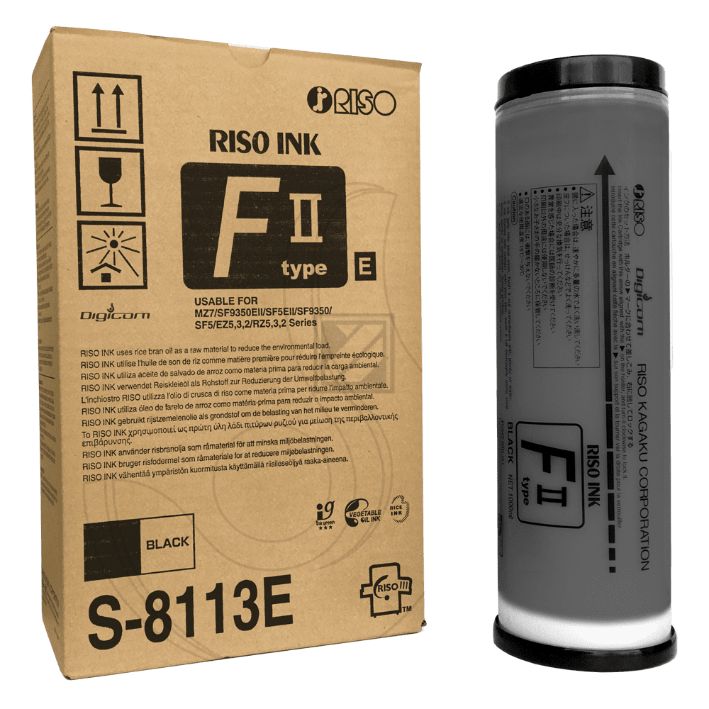 S8113E / schwarz / original RISO Tintenpatrone schwarz / S8113E / 1000.00 ml