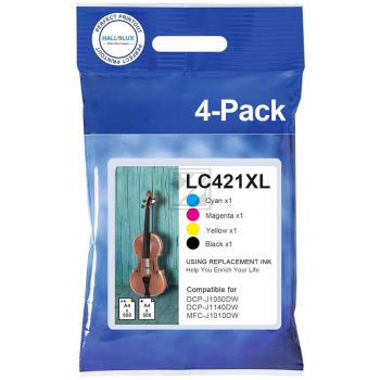 LC421XLVAL / original BROTHER Tintenpatrone MultiPack / LC421XLVAL / 500 S.
