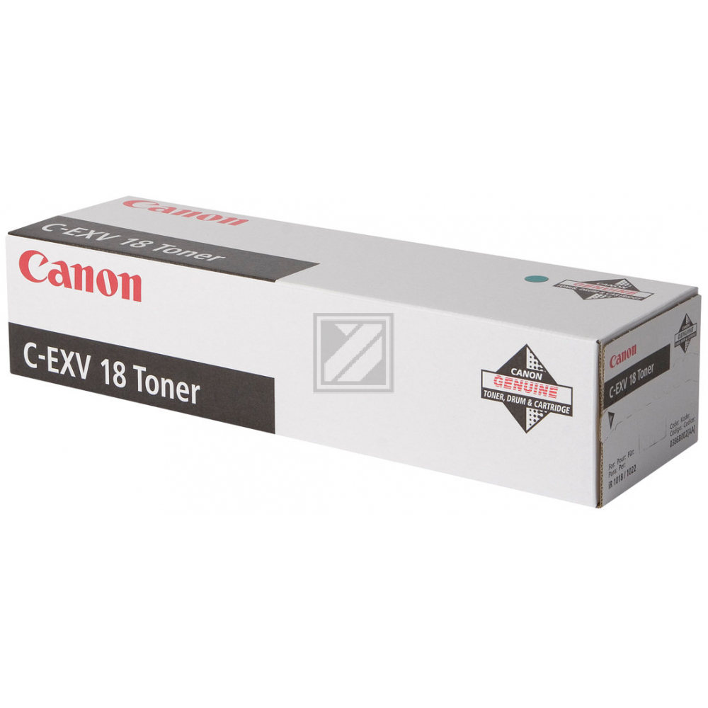 0386B002 // CEXV18 / schwarz / original CANON Toner schwarz / 0386B002 / 8400 S. / 430 Gr.