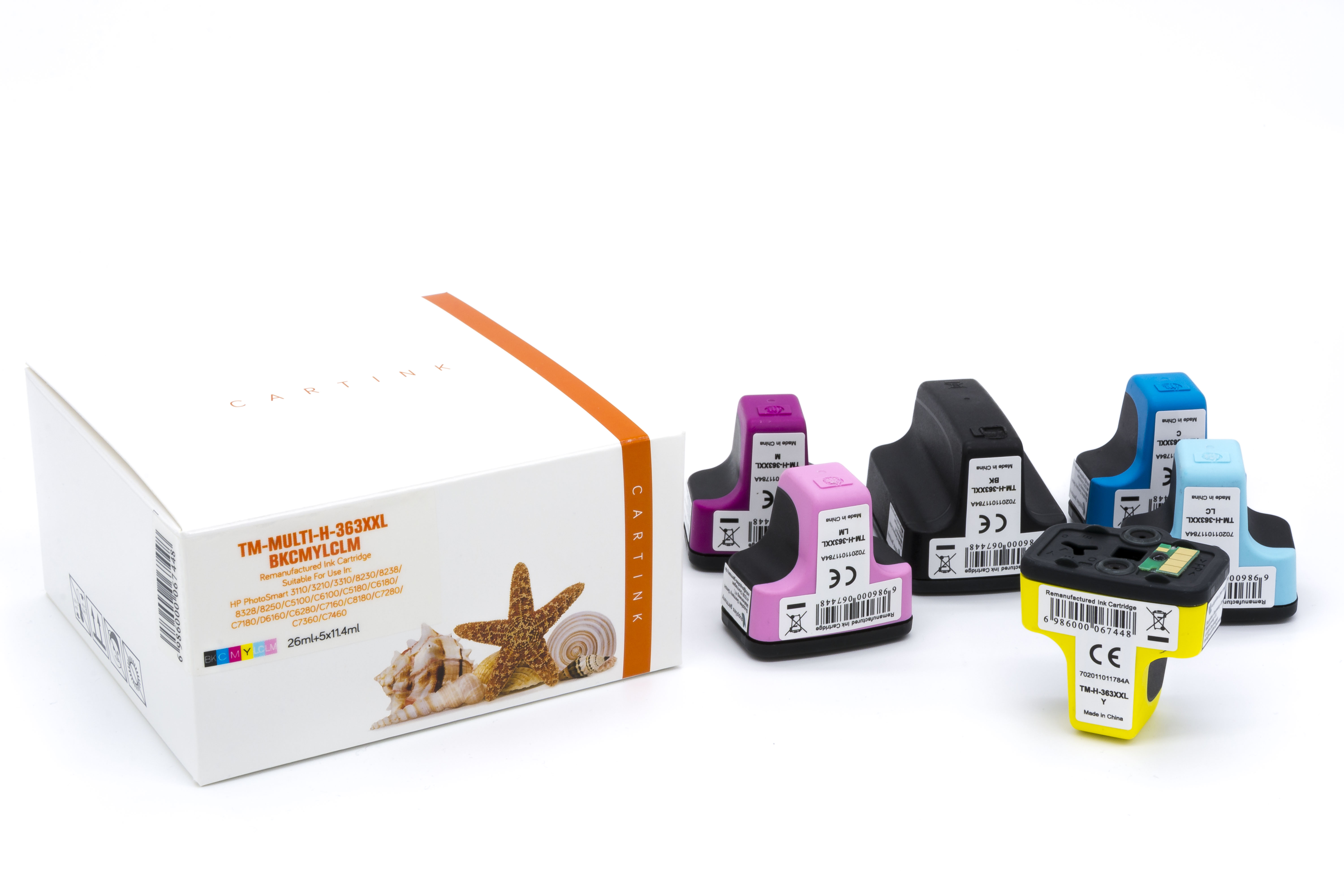 Alternativ Tinte für HP / CB333EE / BK38ml / C,M,Y,LC,LM11,4ml
