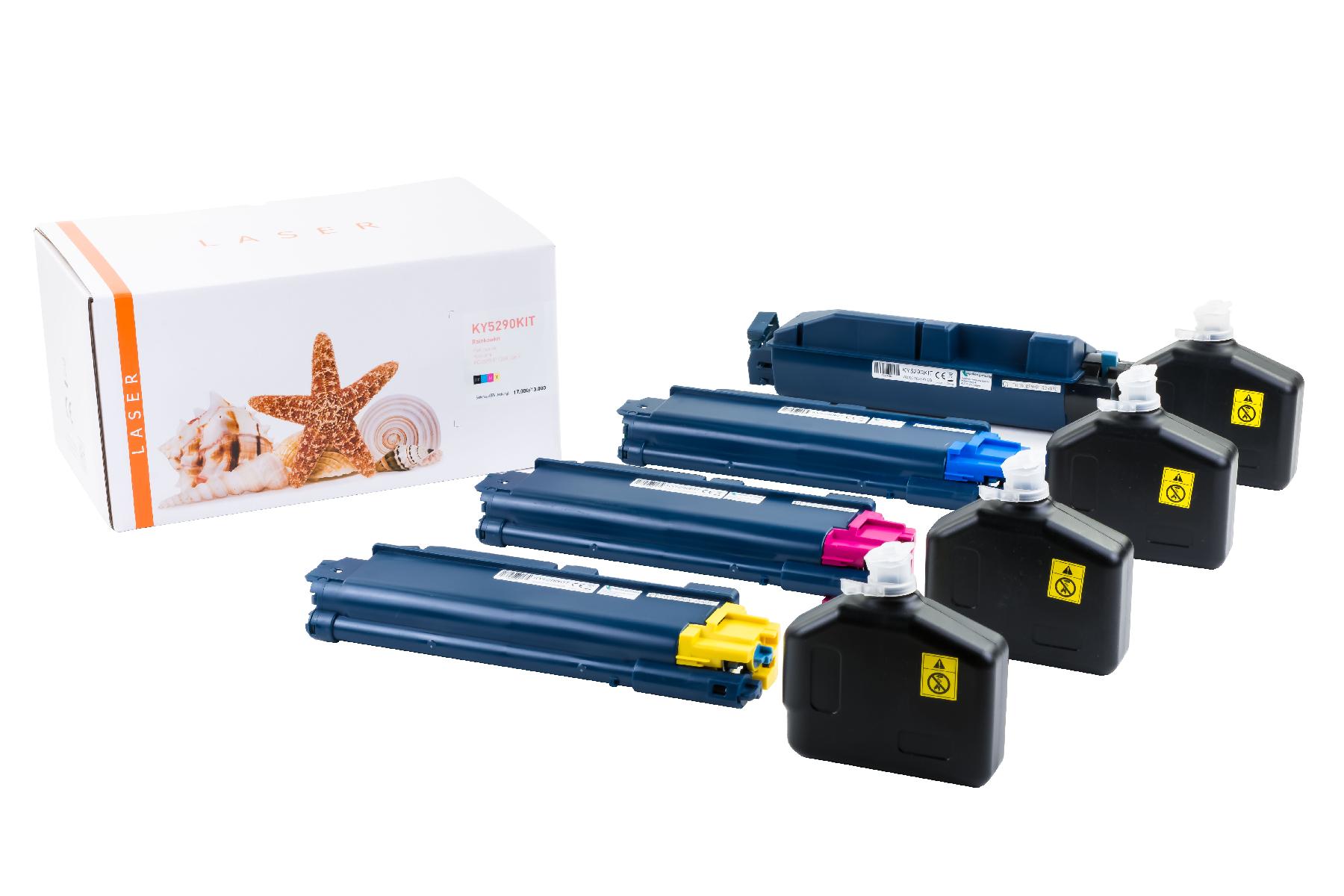 TONTK5290KIT Alternativ Toner Rainbowkit für Kyoce / TK5290BKCMY/BK17.000 Seiten/CMY13.000 Seite