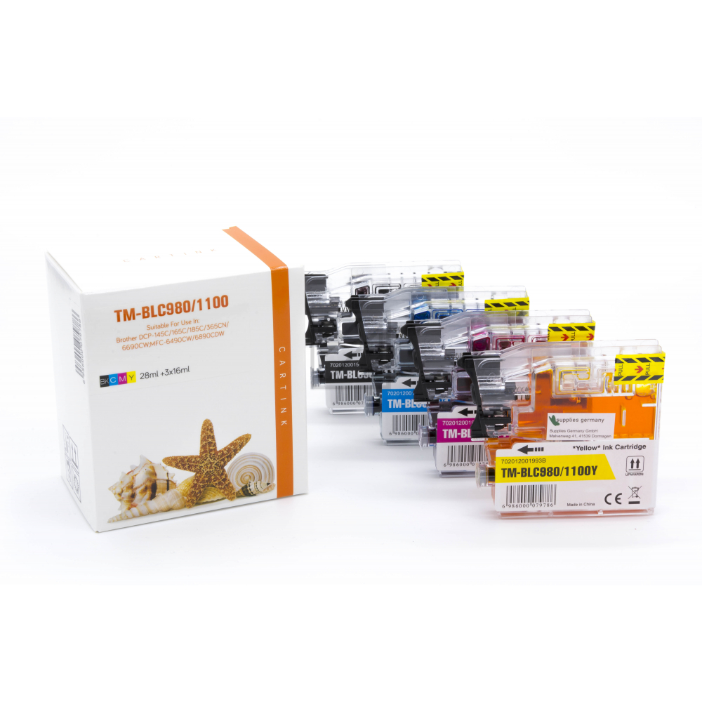 Alternativ Tinte für Brother / LC980VALBP / BK28ml / C,M,Y16ml
