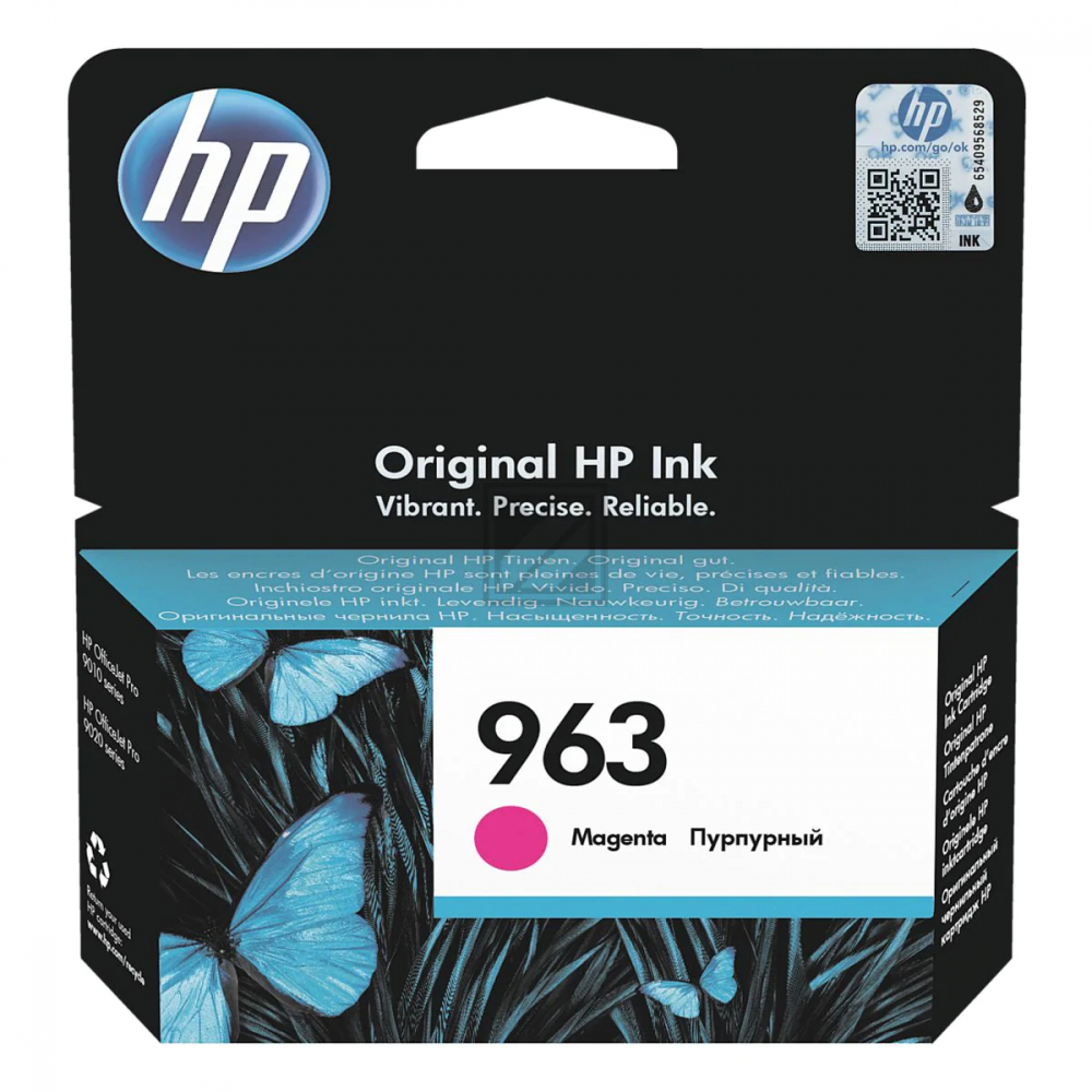 3JA24AE // 963 / magenta / original HP Tintenpatrone magenta / 3JA24AE / 700 S. / 10.77 ml