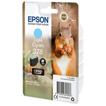 C13T37854010 // 378 / original EPSON Tintenpatrone cyan hell / C13T37854010 / 360 S. / 4.80 ml