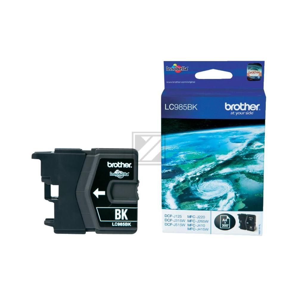 LC985BK / schwarz / original BROTHER Tintenpatrone schwarz / LC985BK / 300 S. / 9.00 ml