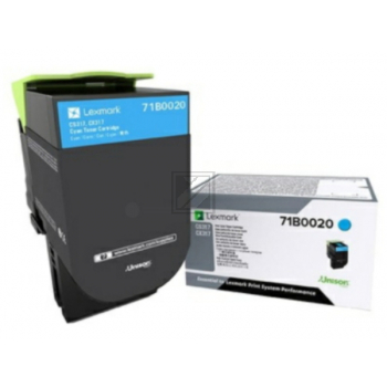 73B0020 / cyan / original LEXMARK Toner cyan / 73B0020 / 15000 S.
