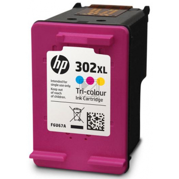 F6U67AE301 // 302XL / original HP Druckkopfpatrone color / F6U67AE301 / 300 S. / 8.00 ml