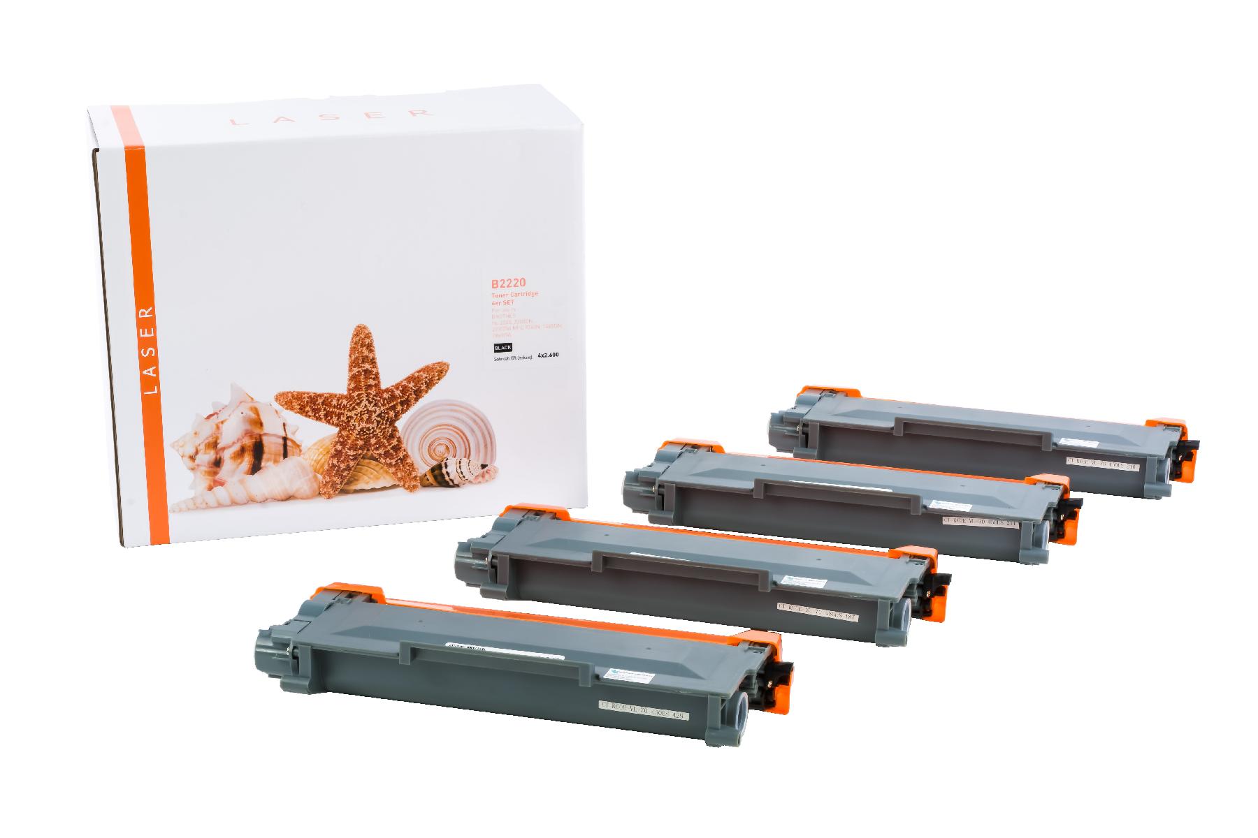 Alternativ Toner Black für Broth / TN2220 / 4x2.600 Seiten