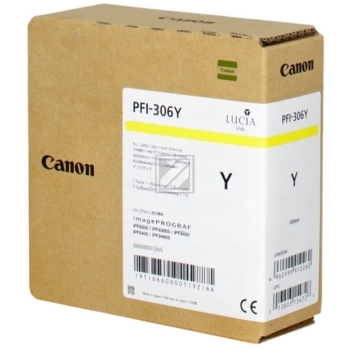 6660B001 // PFI306Y / gelb / original CANON Tintenpatrone gelb / 6660B001 / 330.00 ml
