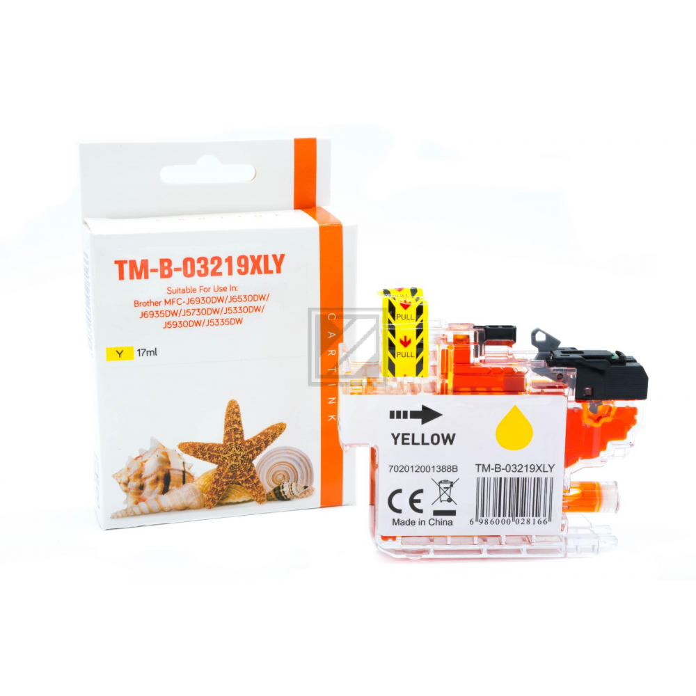 Alternativ Tinte Yellow für Br / LC3219Y / 17ml