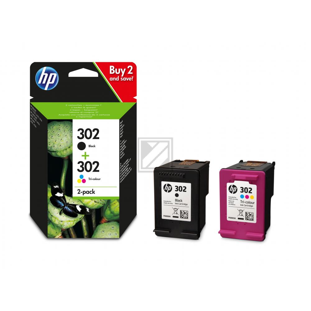 X4D37AE // 302 / original HP Druckkopfpatrone Multipack / X4D37AE