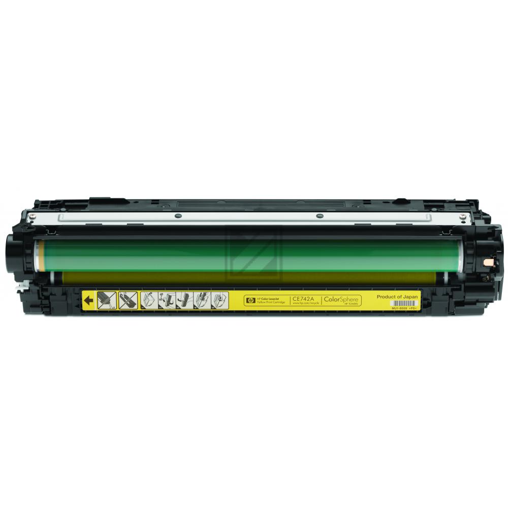 CE742A // Yellow // original // Toner f. HP Color / CE742A / 7.300 Seiten