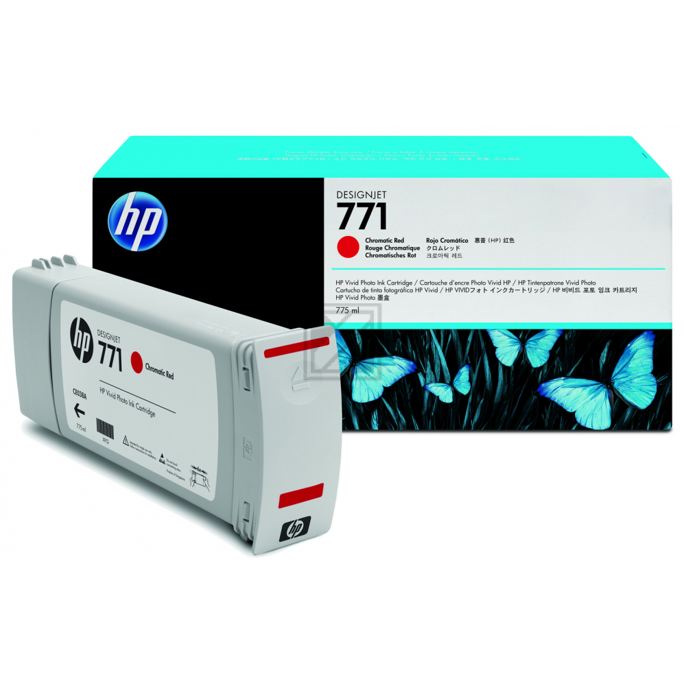 B6Y08A // 771C / original HP Tintenpatrone rot / B6Y08A / 775.00 ml