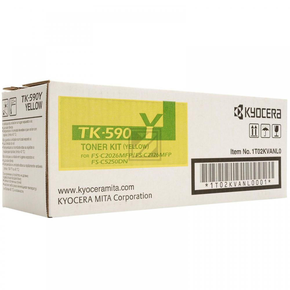 1T02KVANL0 // TK590Y / gelb / original KYOCERA Toner gelb / 1T02KVANL0 / 5000 S.