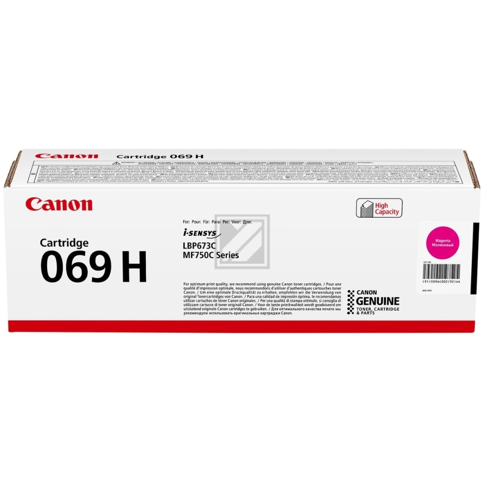 5096C002 // 069H / magenta / original CANON Toner magenta / 5096C002 / 5500 S.