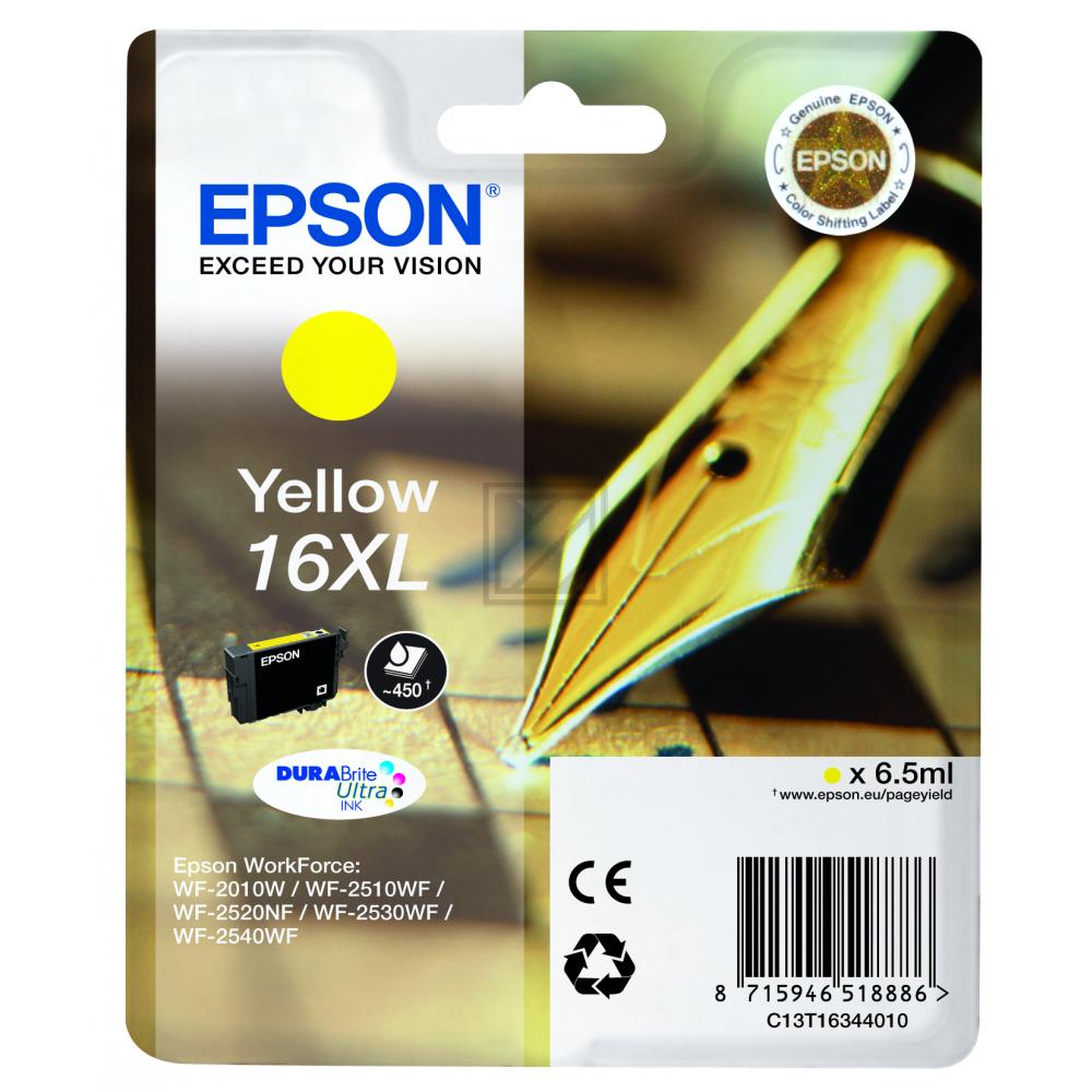 C13T16344012 // 16XL / gelb / original EPSON Tintenpatrone gelb / C13T16344012 / 450 S. / 6.50 ml