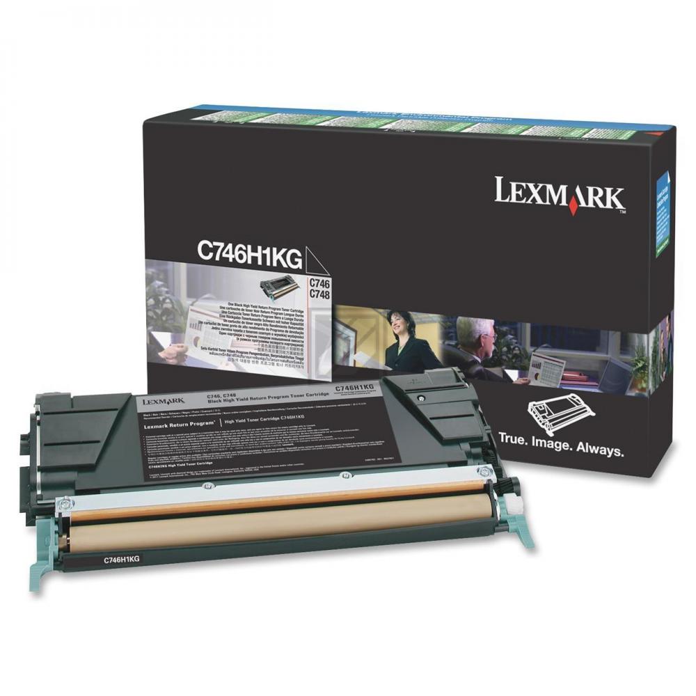 C746H1KG / schwarz / original LEXMARK Toner schwarz / C746H1KG / 12000 S.