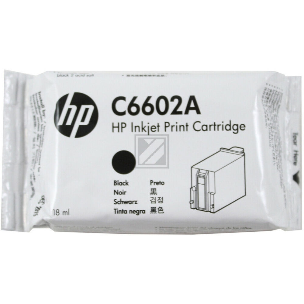 C6602A / schwarz / original HP Druckkopfpatrone schwarz / C6602A / 18.00 ml