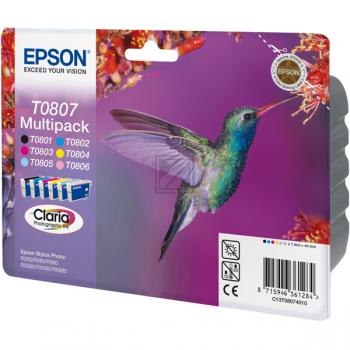 C13T08074011 // T0807 / original EPSON Tintenpatrone MultiPack / C13T08074011 / 220 S.