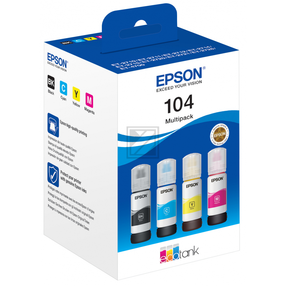 C13T00P640 // 104 / original EPSON Tintenpatrone MultiPack / C13T00P640 / 65.00 ml
