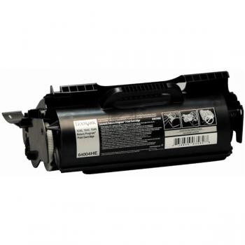 64004HE / schwarz / original LEXMARK Toner schwarz / 64004HE / 21000 S.