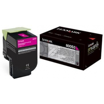 80C0S30 // 800S3 / magenta / original LEXMARK Toner magenta / 80C0S30 / 2000 S.