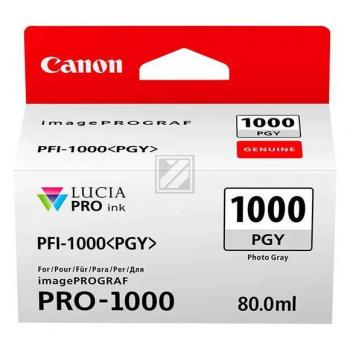 0553C001 // PFI1000PGY / original CANON Tintenpatrone grau / 0553C001 / 3165 S. / 80.00 ml