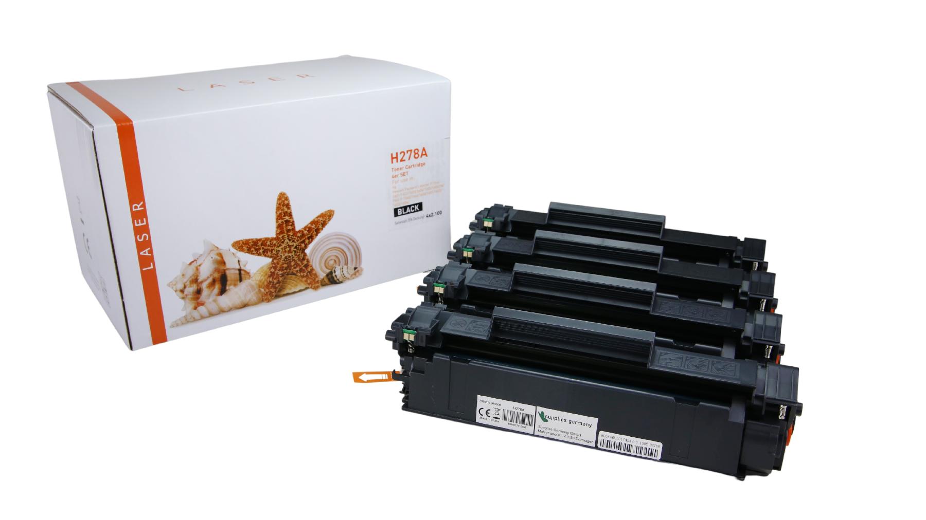 Alternativ Toner Black für HP / CE278A / 4x2.100 Seiten