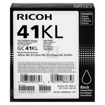 405765 // GC41KL / schwarz / original RICOH Tinte Sonstige / 405765 / 600 S.