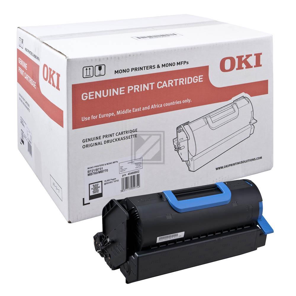 45488802 / schwarz / original OKI Toner schwarz / 45488802 / 18000 S.