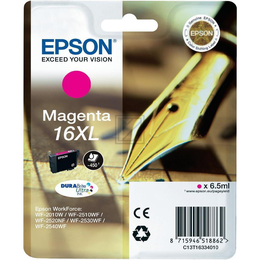 C13T16334012 // 16XL / magenta / original EPSON Tintenpatrone magenta / C13T16334012 / 450 S. / 6.50 ml
