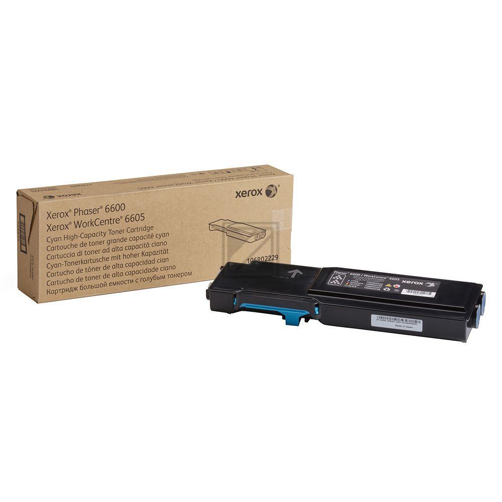 106R02229 / cyan / original XEROX Toner cyan / 106R02229 / 6000 S.