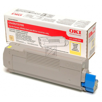 43381905 // Yellow // original // Toner f. Oki C56 / 43381905 / 2.000 Seiten