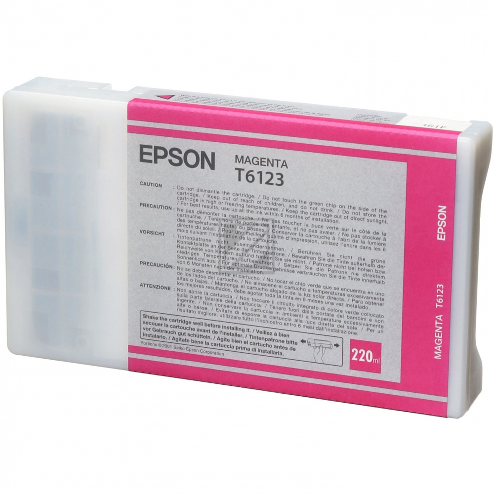 C13T612300 // T6123 / magenta / original EPSON Tintenpatrone magenta / C13T612300 / 220.00 ml