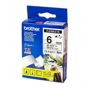 TZEFX211 / schwarz / original BROTHER PTouch Farbband / TZEFX211