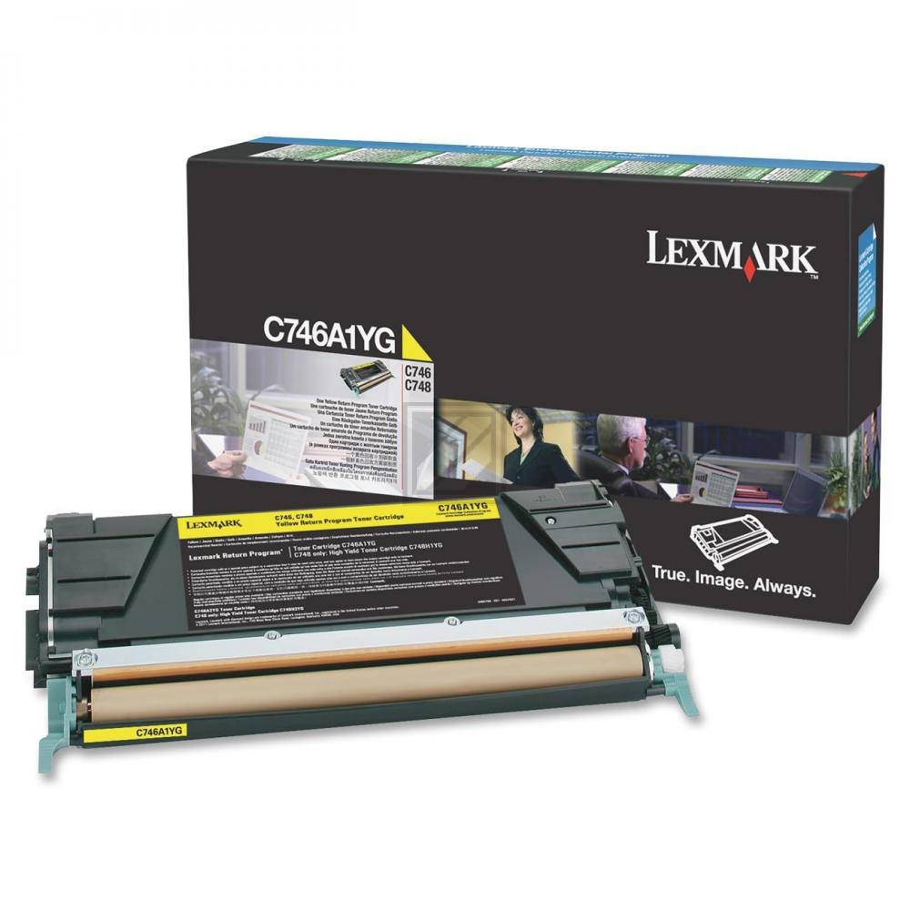C746A1YG / gelb / original LEXMARK Toner gelb / C746A1YG / 7000 S.