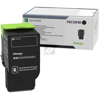78C0X10 / schwarz / original LEXMARK Toner schwarz / 78C0X10 / 8500 S.