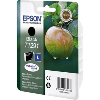C13T12914012 // T1291 / schwarz / original EPSON Tintenpatrone schwarz / C13T12914012 / 380 S. / 11.20 ml