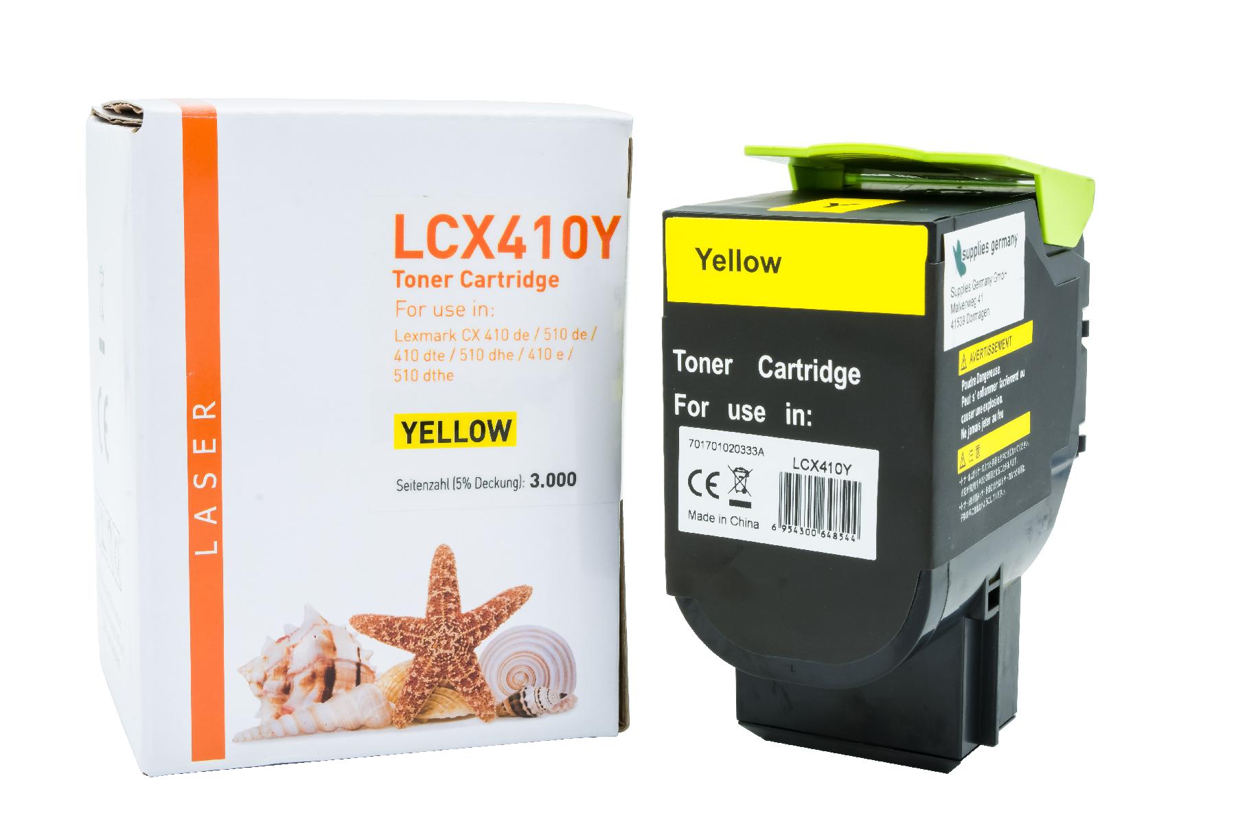 Alternativ Toner Yellow für Lexmark / 80C2HY0 / 3.000 Seiten