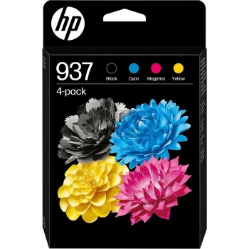 6C400NE // 937 / schwarz gelb cyan magenta / original HP Druckkopfpatrone Multipack / 6C400NE