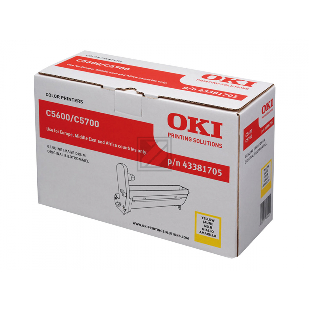 43381705 / gelb / original OKI Drum Kit / 43381705 / 20000 S.