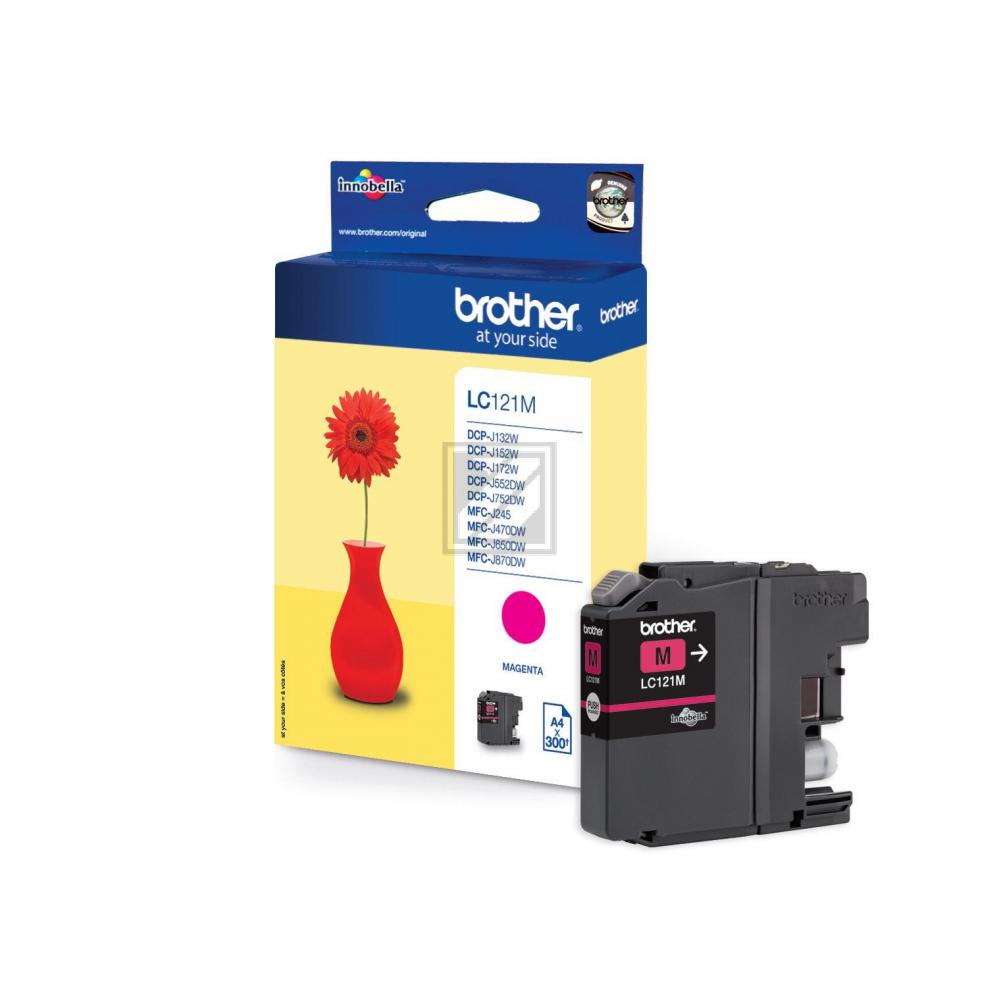 LC121M / magenta / original BROTHER Tintenpatrone magenta / LC121M / 300 S. / 3.90 ml
