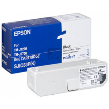 C33S020700 // SJIC33PK / schwarz / original EPSON Tintenpatrone schwarz / C33S020700 / 43.10 ml