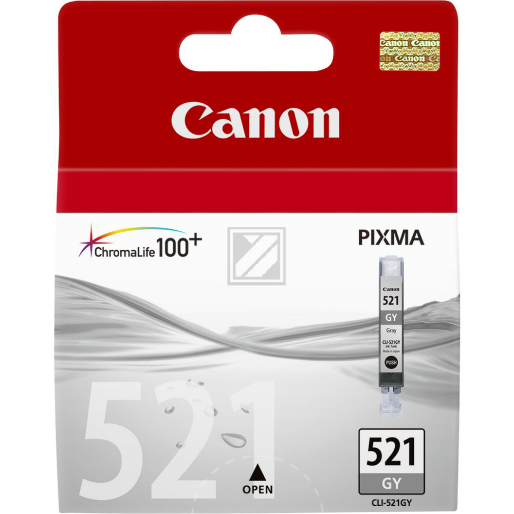 2937B001 // CLI521GY / original CANON Tintenpatrone grau / 2937B001 / 1370 S. / 9.00 ml