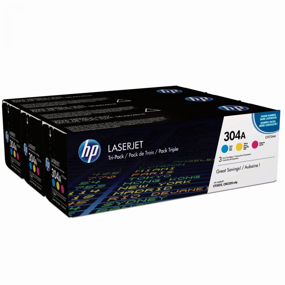 CF372AM/304A Original Toner Multipack / 304A/ CF372AM / (CMY) je x2.800 Seiten