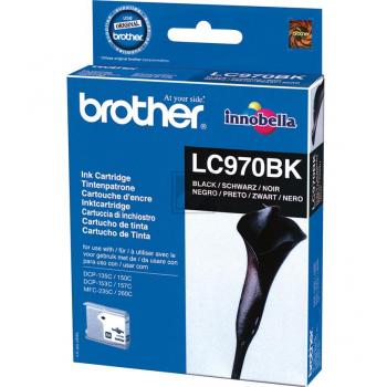 LC970BK / schwarz / original BROTHER Tintenpatrone schwarz / LC970BK / 350 S. / 9.00 ml