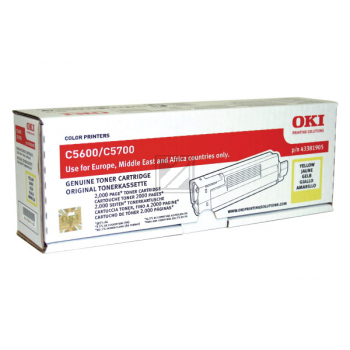 43381905 / gelb / original OKI Toner gelb / 43381905 / 2000 S.