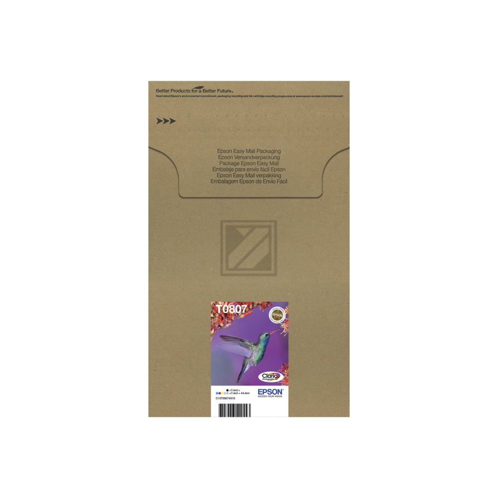 C13T08074510 // T0807 / schwarz / original EPSON Tintenpatrone MultiPack / C13T08074510