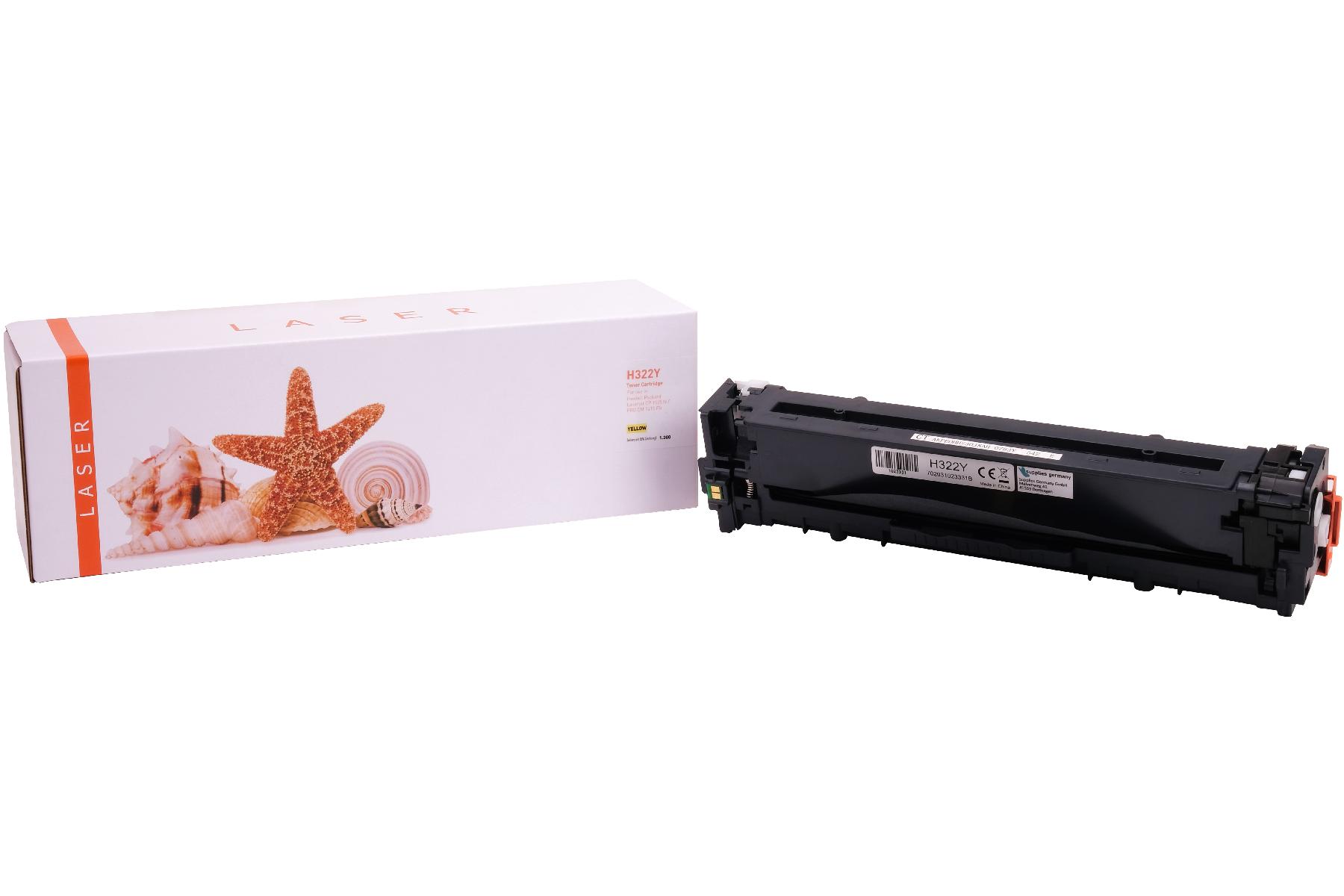 Alternativ Toner Yellow für HP / CE322A / 128A / 1.300 Seiten