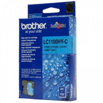 LC1100HYC / cyan / original BROTHER Tintenpatrone cyan / LC1100HYC / 750 S. / 10.10 ml
